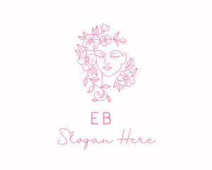 Girl - Floral Garden Woman Beauty logo design