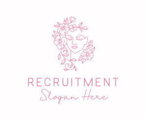 Cosmetic - Floral Garden Woman Beauty logo design