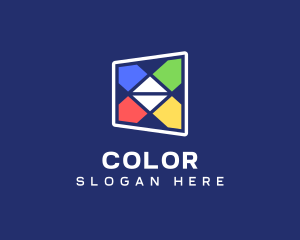 Colorful Geometric Shapes logo design