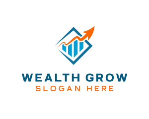 Investing - Growth Chart Arrow logo design