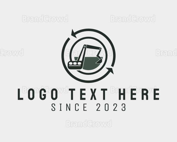 Excavator Machine Cycle Logo