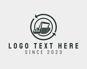 Tech - Excavator Machine Cycle logo design
