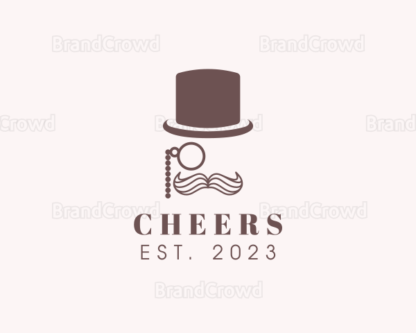 Top Hat Monocle Gentleman Logo