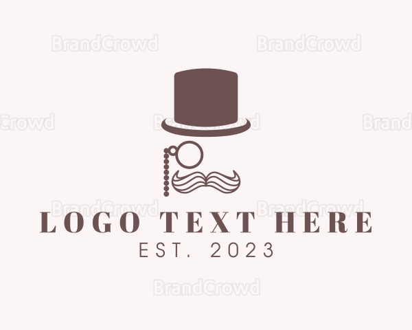 Top Hat Monocle Gentleman Logo