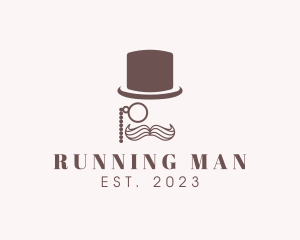 Abraham Lincoln - Top Hat Monocle Gentleman logo design