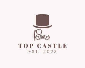Top Hat Monocle Gentleman logo design