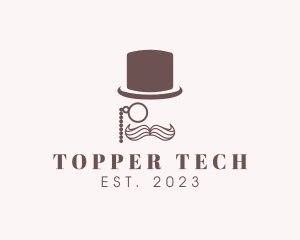 Topper - Top Hat Monocle Gentleman logo design