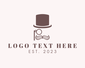 Monocle - Top Hat Monocle Gentleman logo design