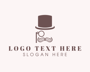 Top Hat Monocle Gentleman Logo