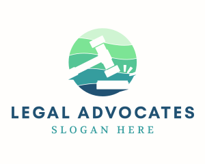 Gavel Legal Justice logo design