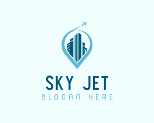 Airline - Cityscape Airline Flight logo design