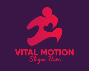 Active - Healthy Heart Runner logo design