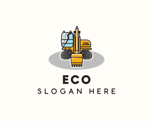 Heavy Equipment - Industrial Excavator Equipment logo design