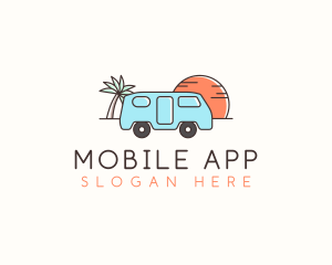 Van - Camper Van Travel logo design