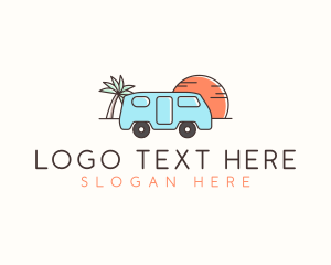 Tour - Camper Van Travel logo design