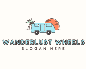 Rv - Camper Van Travel logo design