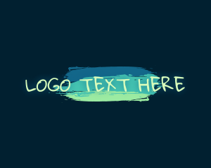 Text Logo - Playful Paint Glow Business logo design