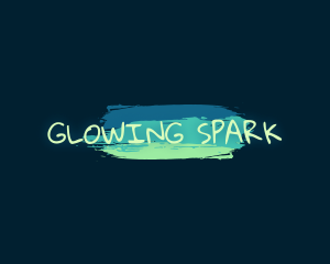 Playful Paint Glow Business logo design