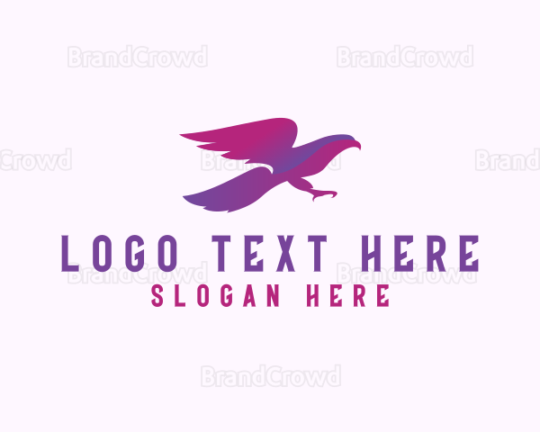 Gradient Hawk Flying Logo