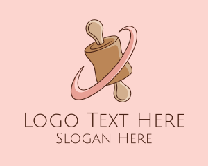 Pastry Chef - Baking Rolling Pin logo design