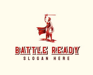 Spartan Warrior Gladiator logo design