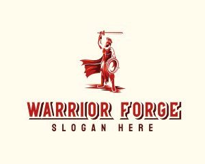Spartan Warrior Gladiator logo design