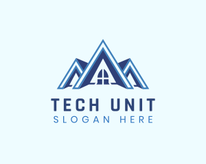 Unit - Residential House Roof logo design