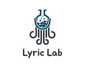 Lab Flask Octopus logo design