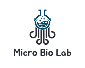 Lab Flask Octopus logo design