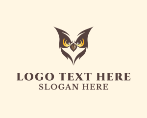 Nocturnal - Safari Owl Eyes logo design