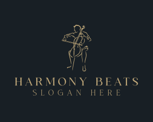 Instrumental - Cello Instrument Musician logo design