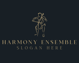Ensemble - Cello Instrument Musician logo design