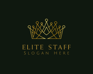 Golden Luxury Crown logo design