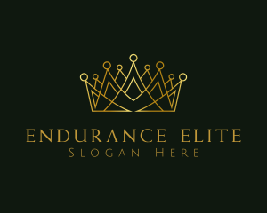 Golden Luxury Crown logo design