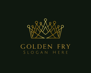 Golden Luxury Crown logo design