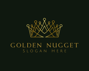 Golden Luxury Crown logo design