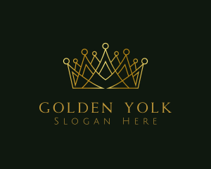 Golden Luxury Crown logo design