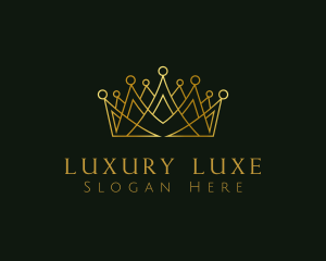 Golden Luxury Crown logo design