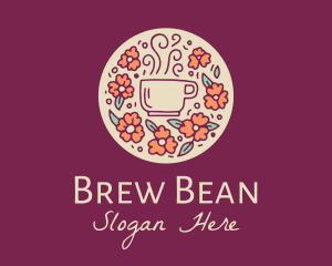 Coffee - Floral Coffee Cafe logo design