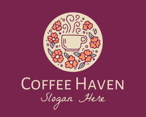 Cafe - Floral Coffee Cafe logo design