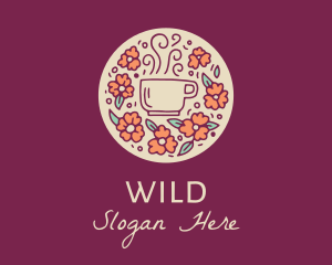 Mocha - Floral Coffee Cafe logo design