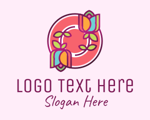 Mosaic - Colorful Flowers Spa logo design