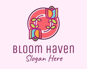 Colorful Flowers Spa logo design