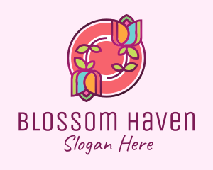 Flowering - Colorful Flowers Spa logo design