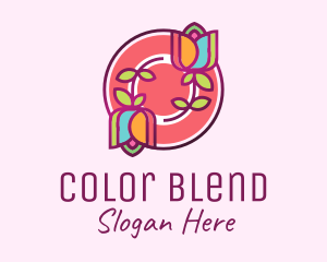 Colorful Flowers Spa logo design