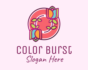 Colorful Flowers Spa logo design