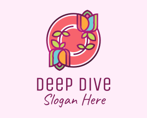 Colorful Flowers Spa logo design