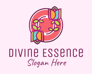 Colorful Flowers Spa logo design