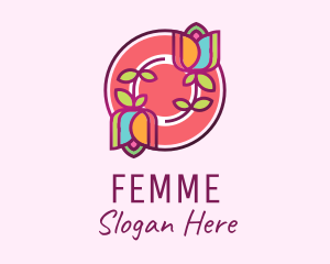 Colorful Flowers Spa logo design