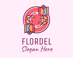 Colorful Flowers Spa logo design